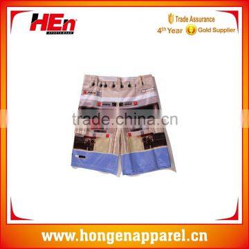 Hongen apparel kids custom swim boardshorts boy cartoon shorts pattern printed beach shorts