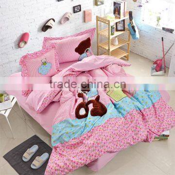 Classic Designer European Colorful Pigment Printed 4 Pcs Comforter Bed Cover Bedding Set photo-4