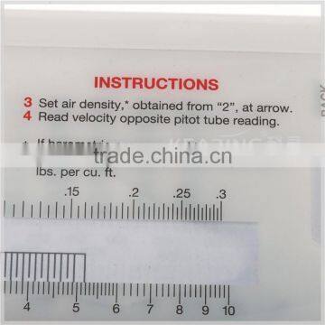 Kearing Brand OEM Plastic Slide Ruler,air Velocity Calcuator, Velocity Pressure in Water, Opaque Plastic Slide Ruler #KSL01 photo-5