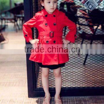 Fashion Casual Long Jacket for Baby Girls 2016 Autumn photo-3