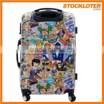 150704f Print Luggage Women Travel Suitcase ABS PC Universal Wheels Suitcase Inventory photo-1