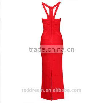2015 Wholesale Lady's Latest Sexy Summer Party Fashion Casual Bandage Dress With Black and Red Color One-piece Woman DressH1271 photo-2