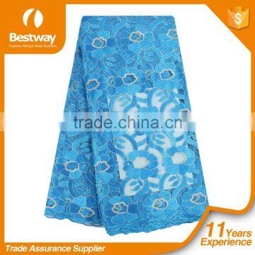 Bestway Top-end Handmade Embroidery Tulle Lace Beaded Bridal Lace Fabric French Net Lace Fabric With High Quality FL0245 photo-2