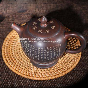 Purple Clay Chinese Nixing Pottery 260ml Buddha Lamp Teapot Master Making Tea Pot Pure Handmade Tea Ware photo-2