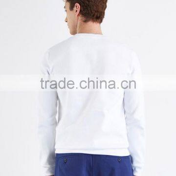 Warm Stylish Crew Neck White Long Sleeve Vintage Sweatshirts photo-2