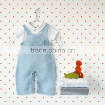 2015 Fashion baby romper knitting patterns baby smocked romper