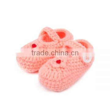 2015 New Design Floral Hand Made Crochet Shoes for Children