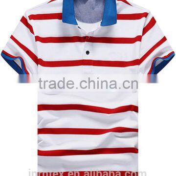 No Design Custom Plain Stripe Polo Shirt photo-4