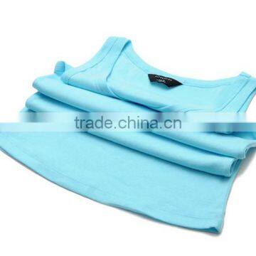 Men 100% Cotton Plain Single Undershirt Sleeveless Shirt Vest Tank Top photo-3