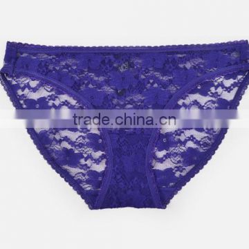 Custom Eco Friendly 90%Nylon 10%Spandex Lace Style Sexy Lady Underwear