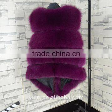 Brand Design 2016 New High-quality Long Fox Fur Vest Female Autumn and Winter Fashion New Factory Price of Luxury Fur Coat photo-5