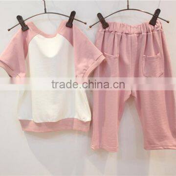 Hot Sale Kids Wear,knit T-shirt+pants Girls Boutique Summer Outfits Children Summer Clothes Set photo-3