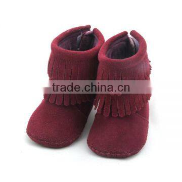 High Quality Toddler Baby Girls Boys Soft Sole moccasins Leather Boots