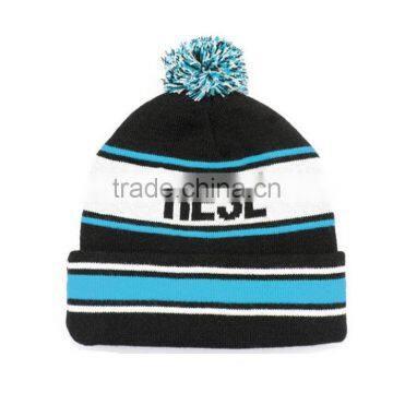 Wholesale Selling Hats Fashion Winter Hat Pom Pom Acrylic Custom Bulk Beanie photo-3
