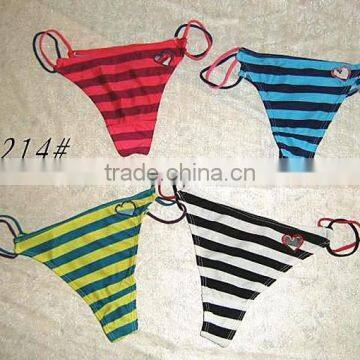 Girls Multiple Color Stripe Nice Sexy Thongs g String Underwear