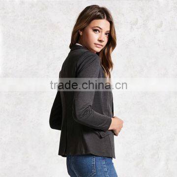 Business Womens Office Notched Lapels 3/4 Sleeves Single-button Blazer Jacket photo-4