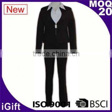 BSCI Italian style black fashion design ladies pant suits