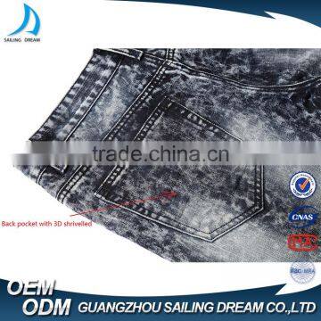 2017 New Style Navy Blue Snow Dirty Wash Slim Fit Mens Jeans Pants photo-6