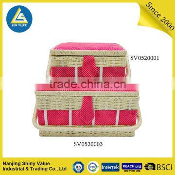 Household Sundries Storage Basket With Handle and Removable Plastic Tray photo-2