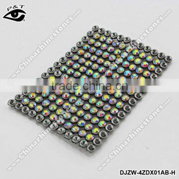 Hot Fix Aluminum Rhinestone Mesh 3MM SS10 Crystal AB Silver Base Mesh For Clothing Shoes Dress photo-6