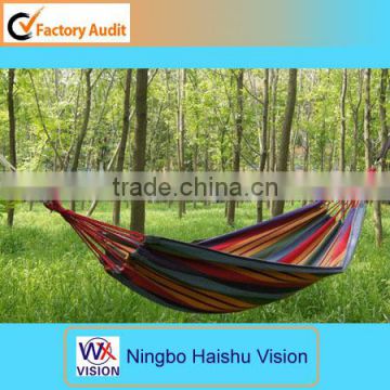 Outdoor Portable Fabric Hammock Stripe Hammock Canvas Hammock