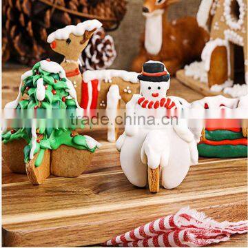 8PCS/ Set 3D Christmas Biscuit Mold Stainless Steel Cookie Cutter Sugar Cake Mold DIY Baking Tools photo-6