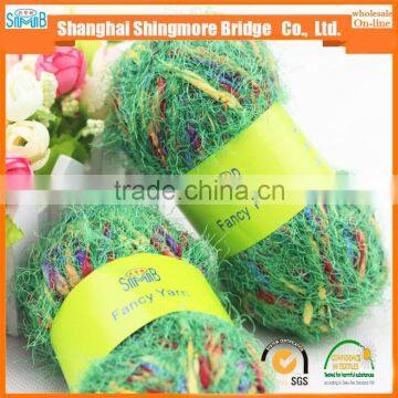 China Fancy Knitting Yarn Factory Direct Wholesale Oeko Tex 100 Polyester Lantern Feather Yarn for Carpet With Free Samples photo-5