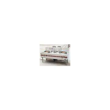 Two Burner Gas Cooking Range 550W , Stainless Steel Commercial Kitchen Equipments