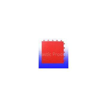 Colorful PP Indoor / Outdoor Interlocking Sports Flooring, Red Suspended Plastic Floor