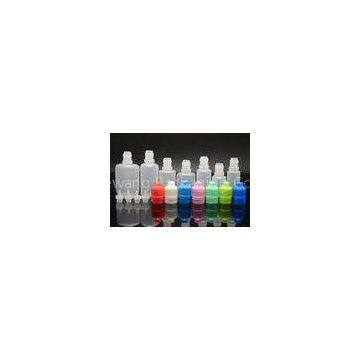 Flat soft 0.5OZ / 1OZ E Liquid Bottles with child safety caps , White / Blue / Orange