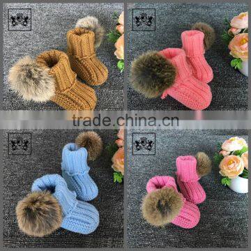 0-3-6-12 Month China Wholesale Comfortable Handmade Baby Won Shoes Toddler Booties Crochet Pattern