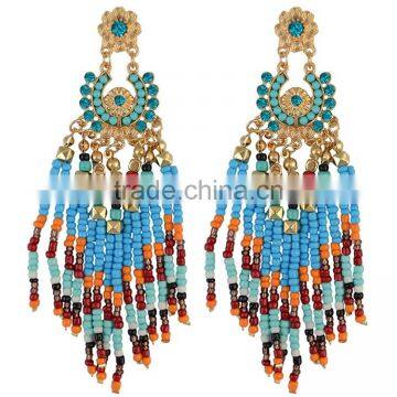 XP-TE-2131 Woman Design Earing 2017 Seed Bead Tassel Earring photo-2