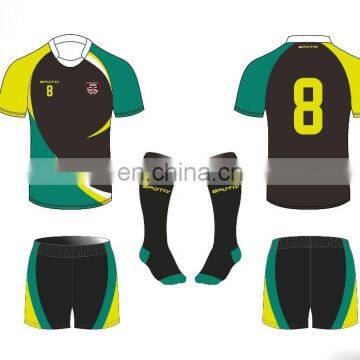 2015 customize college team rugby jersey set