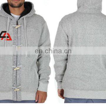 Side zipper thick polar fleece winter jacket hoodies for men