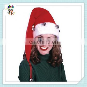 Christmas Adult Party Fancy Dress Extra Long Santa Hats with Bells HPC-1088