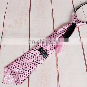 Flashing Sequin Silk Funky Skinny Ties photo-2