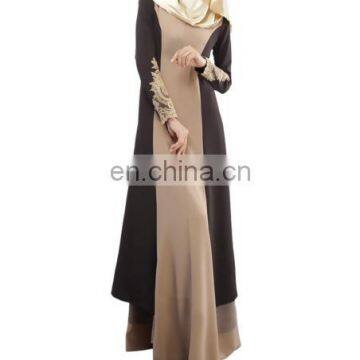 Plus Size Malaysia Dubai Arab Lace Sleeve Kaftan Abaya Muslim Long Maxi Dress