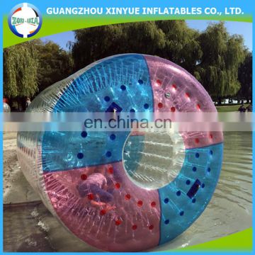 Swimming pool games inflatable rolling ball, inflatable cylinder for fun