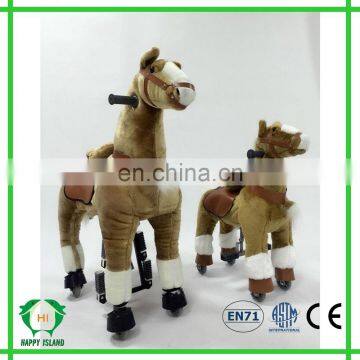 HI mechanical ride on horse toy, ride on horse with wheels kids riding machine