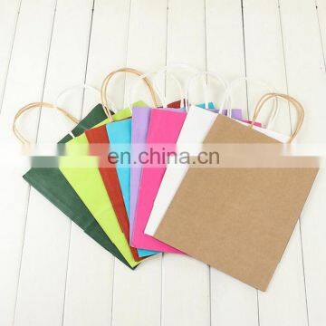 China wholesale custom Flat paper handle customized design shopping gift printed kraft paper bag in factory price