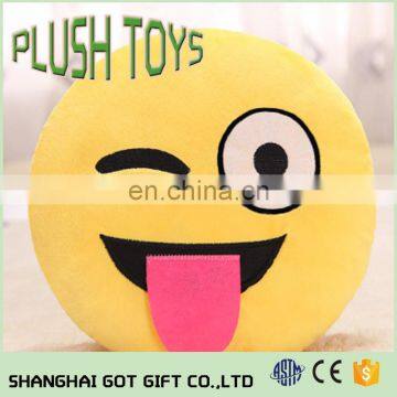 Emoji Kissing Heart Pillow Plush Round Cushion Stuffed Toy Doll for Kids Bed photo-2