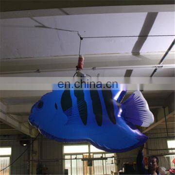 Customized Cartoon Hanging Blue Flying Fish Inflatable Costume for Advertising Decoration photo-2