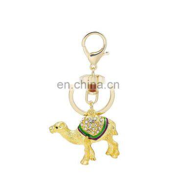 enamel golden camel metal keychain