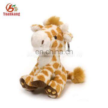 Wholesale cute mini stuffed plush giraffe keychain