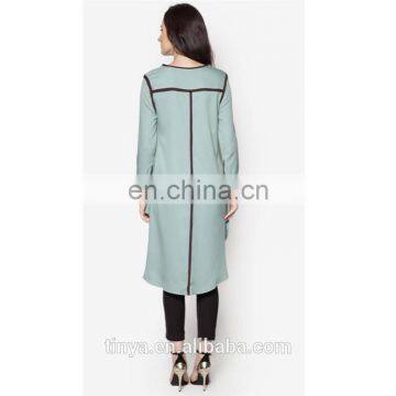 New Model Islamic Abaya Muslim Tunic Dress Tops Long Sleeve Islamic Ladies Blouse photo-3