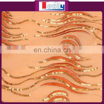 Fashionable embroidered organza bridal fabric