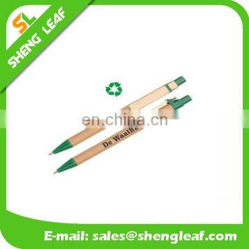 Environmentally friendly Decomposable Paper and Cowhide Wooden clip pen