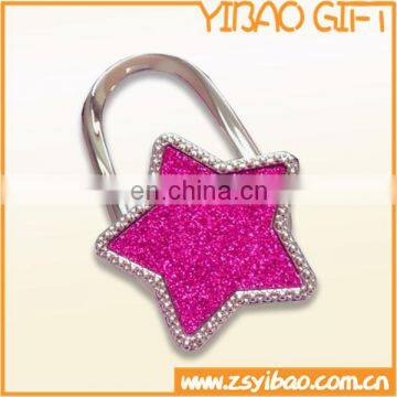 Custom rose red star u shape purse hook