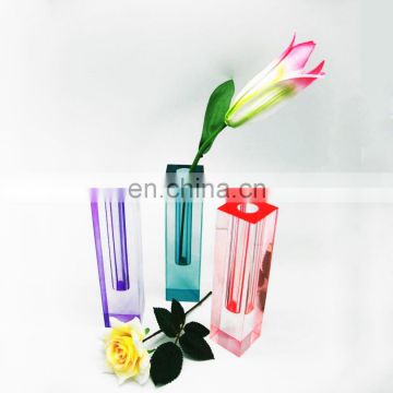 Beautiful colorful acrylic flower vase for home decor