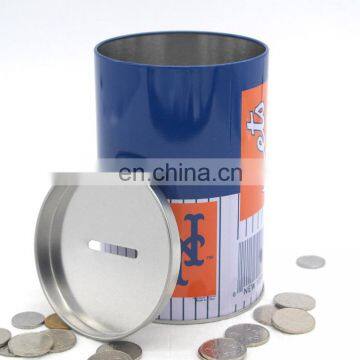 Custom Recycled Round Metal Tin Box Container for Money Wholesale photo-4